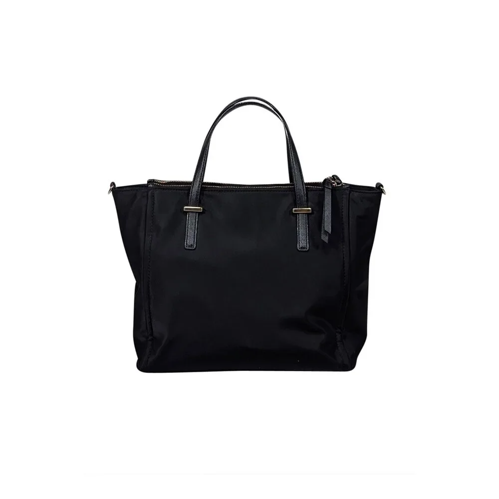 Kate Spade - Black Nylon Double Zipper Medium Satchel bag
